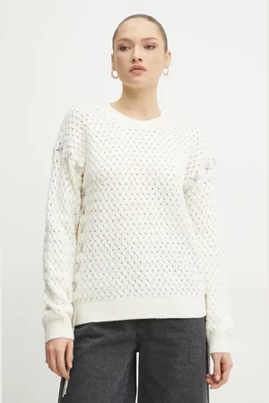Guess Sweter z domieszką wełny ELLISS damski kolor W5RR13 Z3KY0