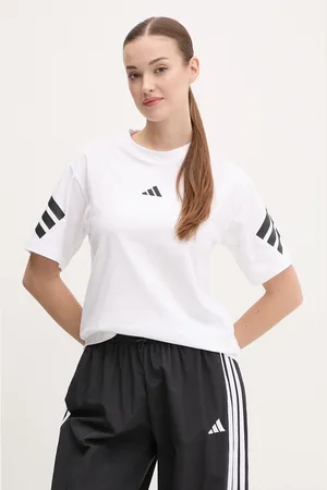 adidas T-shirt bawełniany Future Icons damski kolor JE0238