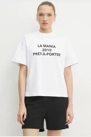 La Mania T-shirt bawełniany damski kolor PRET.A.PORTER