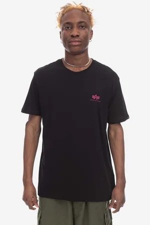 Alpha Industries T-shirt bawełniany Basic T Small Logo kolor gładki 188505.693