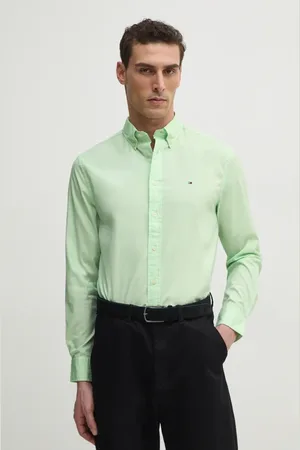Tommy Hilfiger Koszula bawełniana męska kolor regular z kołnierzykiem button-down MW0MW37550