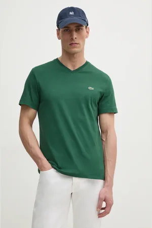 Lacoste T-shirt bawełniany męski kolor gładki TH5077