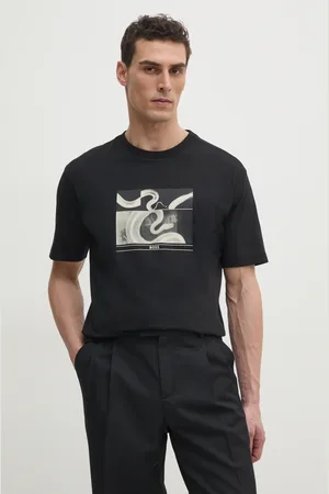 HUGO BOSS T-shirt bawełniany męski kolor z nadrukiem 50534919