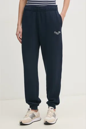 Tommy Hilfiger Spodnie dresowe bawełniane damskie kolor z nadrukiem WW0WW45576