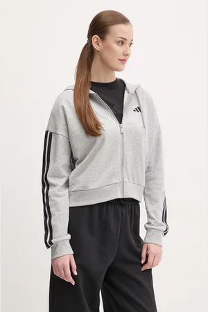adidas Bluza Essentials damska kolor z kapturem z aplikacją JE0055