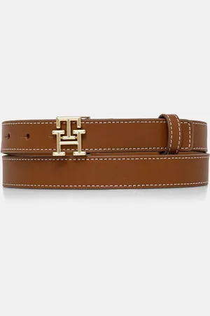 Tommy Hilfiger Pasek skórzany damski kolor AW0AW17248