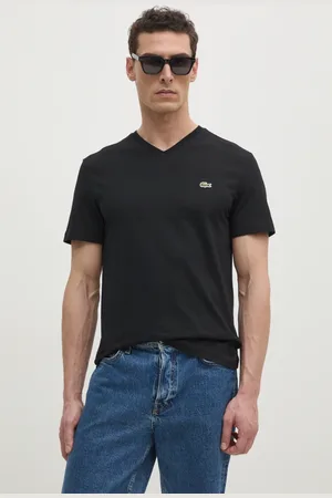 Lacoste T-shirt bawełniany męski kolor gładki TH5077