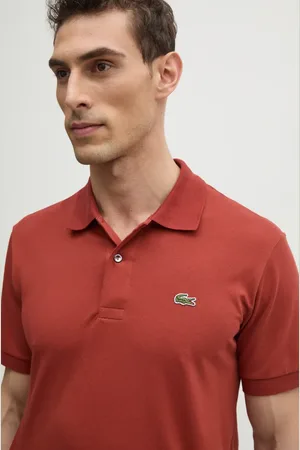 Lacoste Polo męski kolor czerwony z aplikacją PH9851