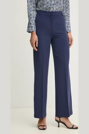 Sisley Spodnie damskie kolor proste high waist 4KVXLF02I