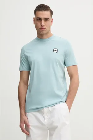 Karl Lagerfeld T-shirt bawełniany męski kolor gładki 551224.755710