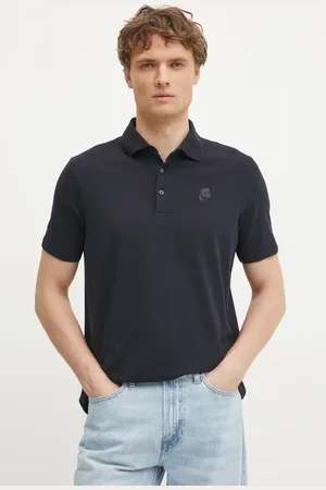Karl Lagerfeld Polo męski kolor gładki 551221.745750