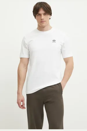 adidas T-shirt bawełniany Trefoil męski kolor gładki JI8544