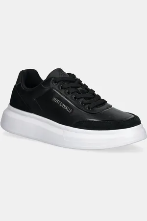 Roberto Cavalli Sneakersy skórzane męskie kolor 78QA3SBDZPA94899