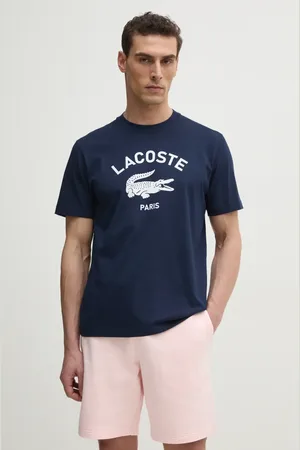 Lacoste T-shirt bawełniany męski kolor z nadrukiem TH2733