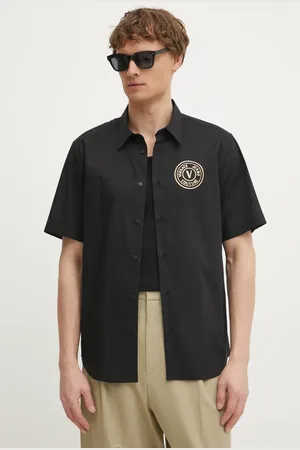 VERSACE Koszula bawełniana męska kolor regular z kołnierzykiem klasycznym 78GALY11 CN002