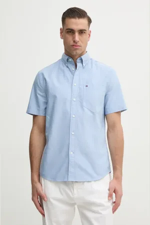 Tommy Hilfiger Koszula bawełniana męska kolor regular z kołnierzykiem button-down MW0MW36272