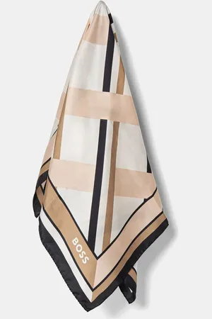 HUGO BOSS Apaszka jedwabna kolor wzorzysta 50536118