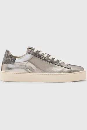 AllSaints Sneakersy skórzane Shana Metallic Sneaker damskie kolor W104FB