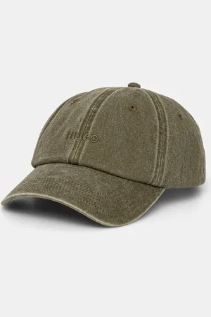 HUGO BOSS Czapka z daszkiem bawełniana kolor gładka 50533423