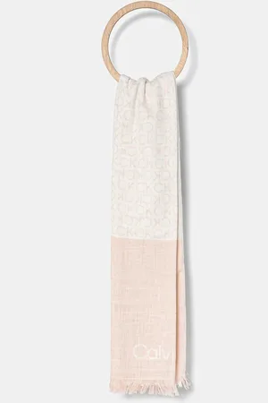 Calvin Klein Szal bawełniany damski kolor wzorzysty K60K612979