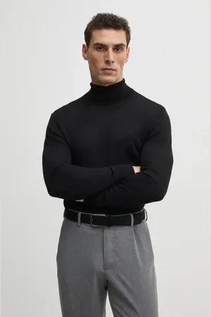 Karl Lagerfeld Sweter wełniany męski kolor lekki z golferm 551309.655094