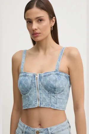 Gaudi Top jeansowy damska kolor wzorzysta 511BD46001