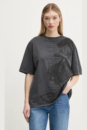 Desigual T-shirt bawełniany DONALD damski kolor 25SWTKAH