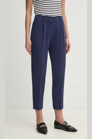 Sisley Spodnie damskie kolor proste high waist