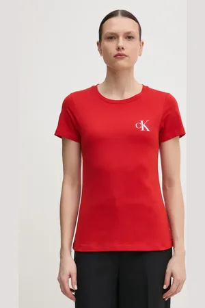 Calvin Klein T-shirt bawełniany 2-pack damski kolor J20J219734