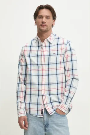 Tommy Hilfiger Koszula bawełniana męska kolor multicolor regular z kołnierzykiem klasycznym DM0DM20885