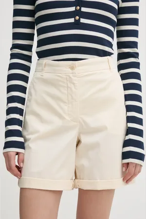 Tommy Hilfiger Szorty damskie kolor gładkie high waist WW0WW42457