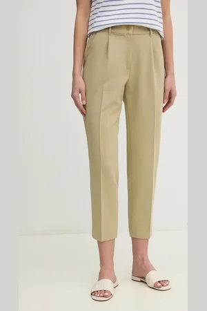 Sisley Spodnie damskie kolor proste high waist