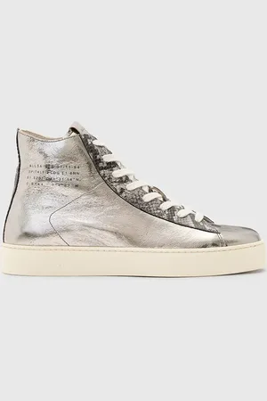 AllSaints Trampki skórzane Tana Metallic High Top kolor W118FB