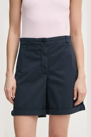 Tommy Hilfiger Szorty damskie kolor gładkie high waist WW0WW42457