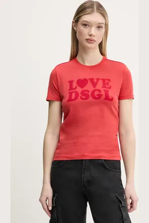 Desigual T-shirt LOVE DSGL damski kolor 25SWTK10