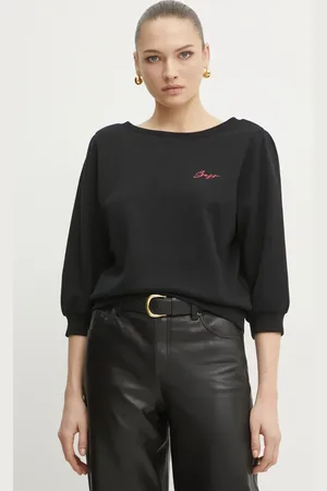 HUGO BOSS Bluza bawełniana damska kolor gładka 50538995