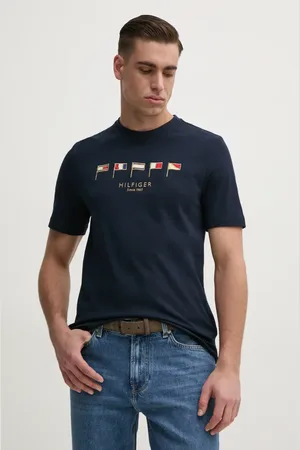Tommy Hilfiger T-shirt bawełniany męski kolor z aplikacją MW0MW38616
