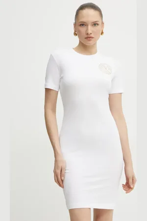 VERSACE Sukienka kolor mini prosta 78HAOT00 CJ03T