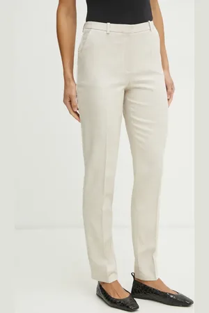 HUGO BOSS Spodnie damskie kolor proste high waist 50537461