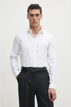 Calvin Klein Koszula męska kolor slim z kołnierzykiem włoskim K10K114316