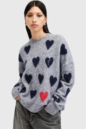 AllSaints Sweter wełniany AMORA damski kolor W043KC