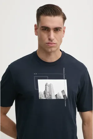 Armani Exchange T-shirt bawełniany męski kolor z nadrukiem 6DZTHZ ZJBYZ