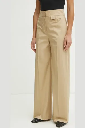 HUGO BOSS Spodnie damskie kolor proste high waist 50537462