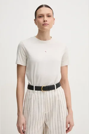 Calvin Klein T-shirt bawełniany damski kolor J20J225243