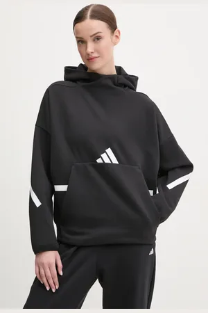 adidas Bluza Z.N.E. damska kolor z kapturem z nadrukiem JJ4760