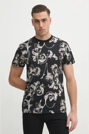 VERSACE T-shirt bawełniany męski kolor wzorzysty 78GAH6S0 JS458