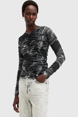 AllSaints Bluzka KEIKO damska kolor wzorzysta W008JC