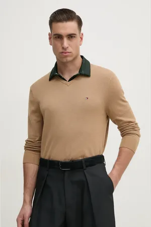 Tommy Hilfiger Sweter bawełniany kolor lekki MW0MW14745