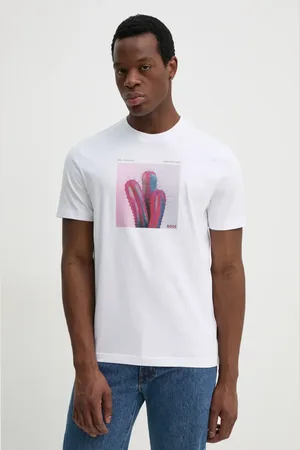 HUGO BOSS T-shirt bawełniany męski kolor z nadrukiem 50535079