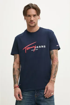 Tommy Hilfiger T-shirt bawełniany męski kolor z nadrukiem DM0DM20817